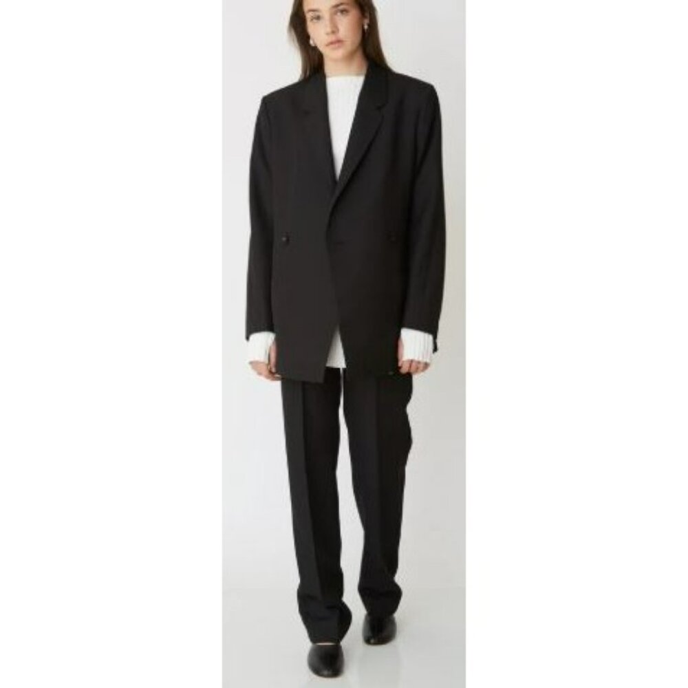 Toteme Wool Oversized Womens Black Blazer Size 42 US 10 NWT